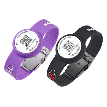 QR Code Medical ID Wristband with Location Tracker